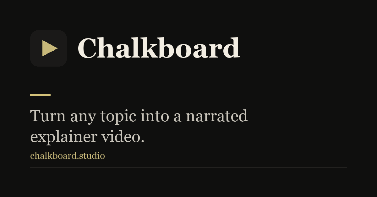 Chalkboard: narrated math animations